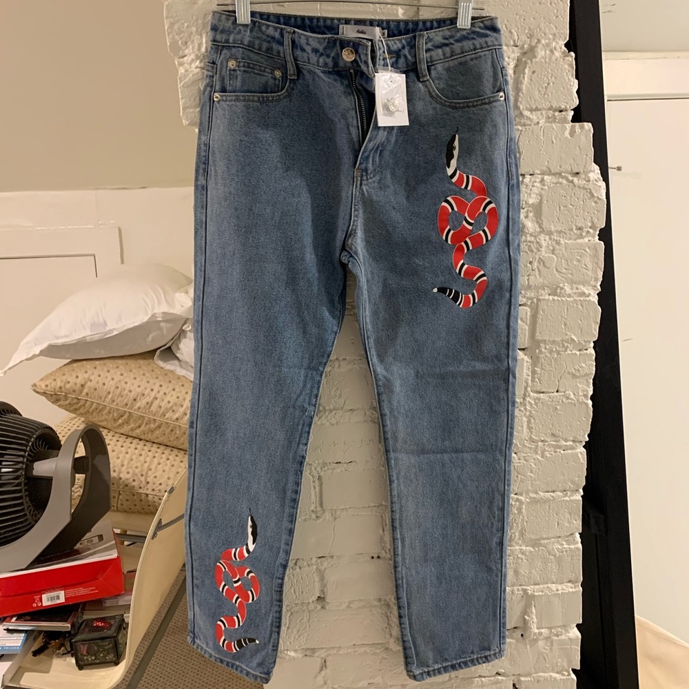Snake straight leg jeans